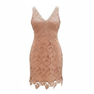 Soieblu embroidered Lace Midi Dress in pink champagne women’s S